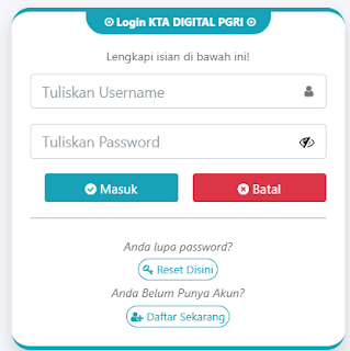 Register PGRI Malinau - Persatuan Guru Republik Indonesia Cabang Malinau